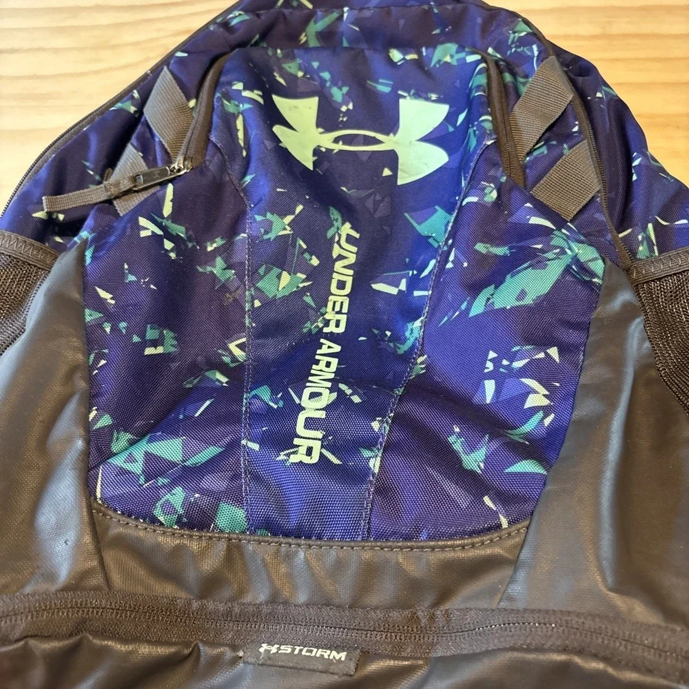 Under Armour Storm Backpack blue Purple School Sports Bag Preowned Very Good